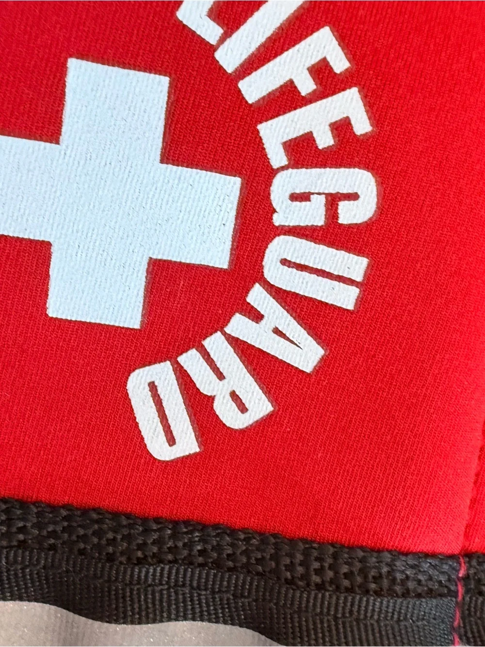 Paws Aboard Red Lifeguard-Style Dog Life Jacket size medium- never used -